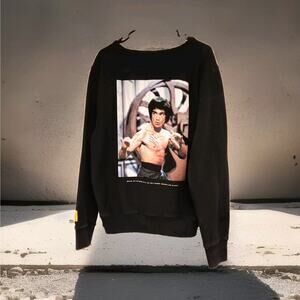 Bruce Lee Mens Size M SHOE PALACE The Dragon Pull Over Sweatshirt Graphic Print